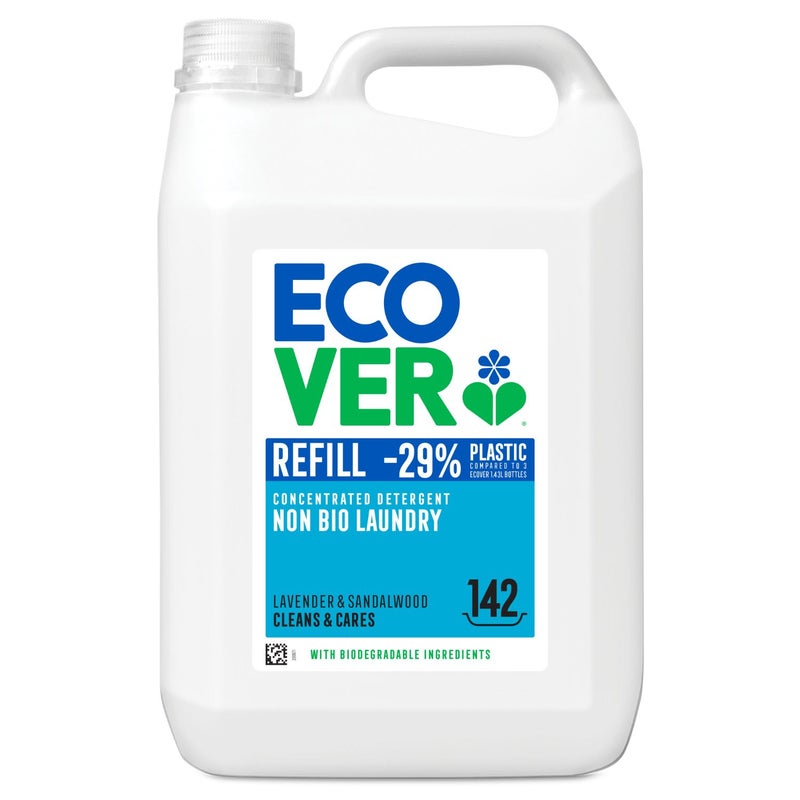 ecover Laundry Liquid Non-Bio Refill Lavender and Sandalwood Concentrated - 5 Litre - Image 1